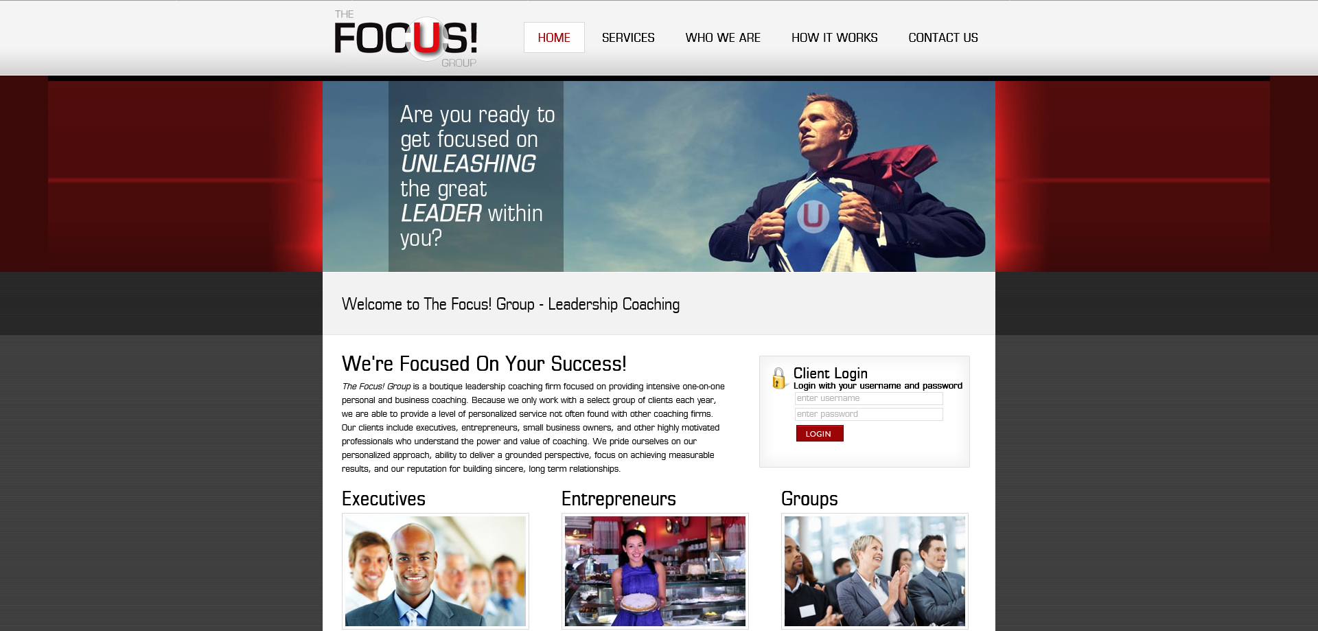 The Focus! Group - Leadership Coaching Website